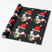 Border Collie Christmas Cadeaupapier (Uitgerold)
