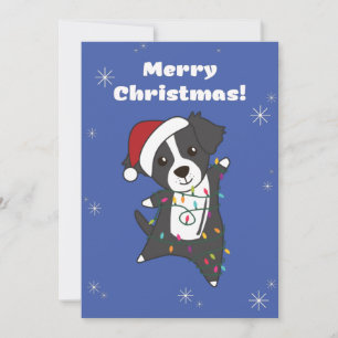 Border Collie Christmas Dog Winter Animals Dogs Feestdagenkaart