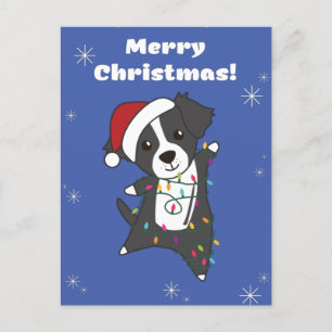Border Collie Christmas Dog Winter Animals Dogs Feestdagenkaart
