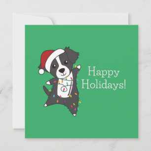 Border Collie Christmas Dog Winter Animals Dogs Kaart