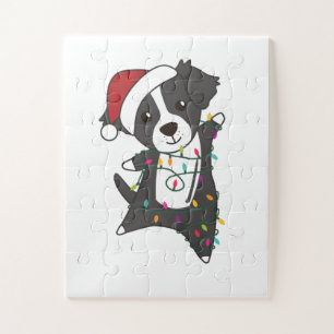 Border Collie Christmas Dog Winter Animals Dogs Legpuzzel