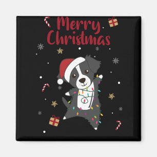 Border Collie Christmas Dog Winter Animals Dogs Magneet