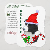 Border Collie Christmas Feestdagenkaart (Voorkant / Achterkant)