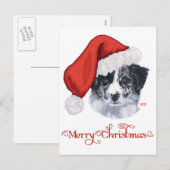 Border Collie Christmas Feestdagenkaart (Voorkant / Achterkant)