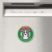 Border Collie Christmas Magneet (Insitu (Vaatwasser))