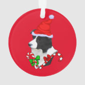 Border Collie Christmas Ornament (achterkant)