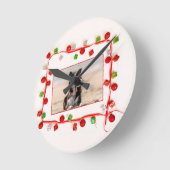 Border Collie Christmas Ronde Klok (Hoek)