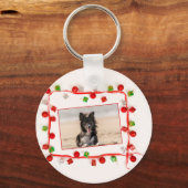 Border Collie Christmas Sleutelhanger (Voorkant)