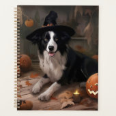 Border Collie Citrouilles Halloween Épouvantable (Devant)