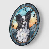 Border Collie Clock Grote Klok (Hoek)