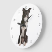 Border Collie Clock Grote Klok (Hoek)