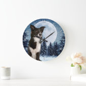 Border Collie Clock Grote Klok (Huis)