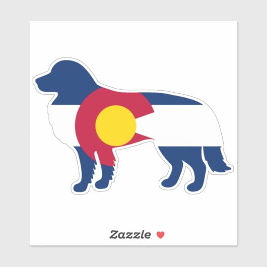 Border Collie Colorado Vlag Sticker (Vel)