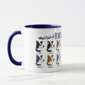 Border collie couleurs - Mug (Gauche)