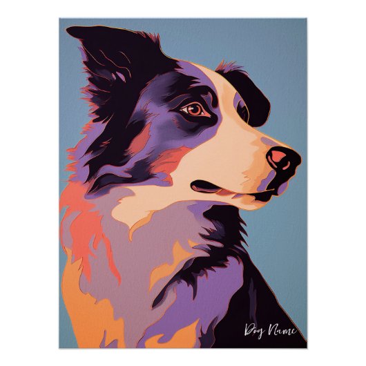 Border Collie Dog 004 - Bruno Pokopen Perfect Poster (Voorkant)