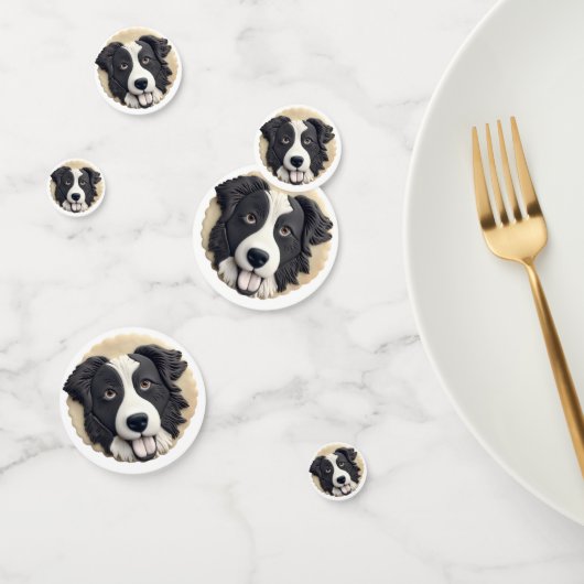 Border Collie Dog 3D geïnspireerd Confetti (Groep)