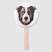 Border Collie Dog 3D geïnspireerd Handwaaier (Achterkant)