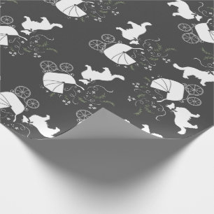 Border Collie Dog Baby shower Puppy Grey Cadeaupapier