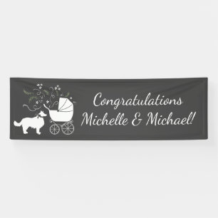 Border Collie Dog Baby shower Puppy Grey Spandoek