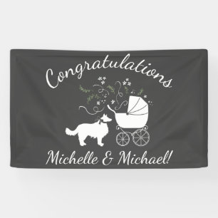 Border Collie Dog Baby shower Puppy Grey Spandoek