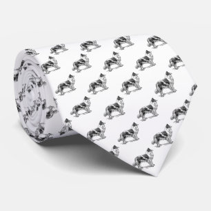 Border Collie Dog Black White Stropdas