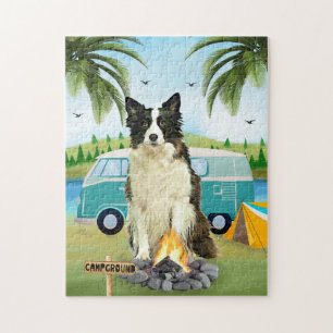 Border Collie Dog Camping Legpuzzel