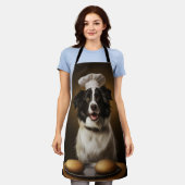 Border Collie Dog Chef Schort (Gedragen)