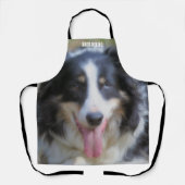 Border Collie Dog Face gepersonaliseerd Schort (Voorkant)