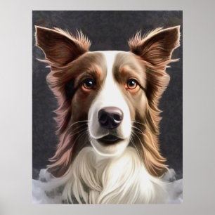 Border Collie Dog Fine Art Pet Portret Poster
