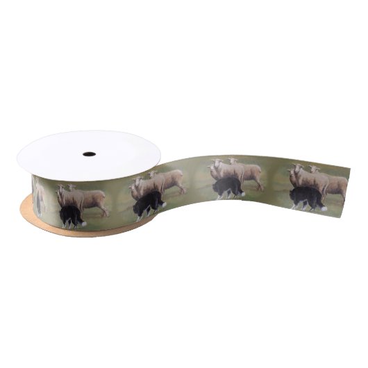 Border Collie Dog Herding Sheep Ribbon Lint (Spoel)