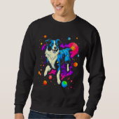Border Collie Dog in Space Trui (Voorkant)