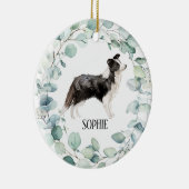 Border Collie Dog Keramisch Ornament (Rechts)