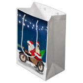 Border Collie Dog kerstkerstkerstman Medium Cadeauzakje (Voorkant Gekanteld)