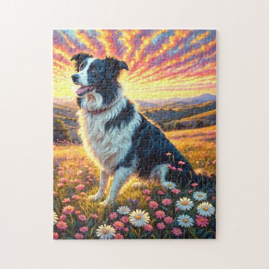 Border Collie Dog Legpuzzel (Verticaal)