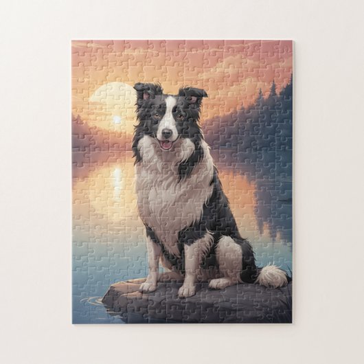 Border Collie dog Legpuzzel (Verticaal)