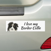 Border Collie Dog Love My Quote Bumpersticker (Op auto)
