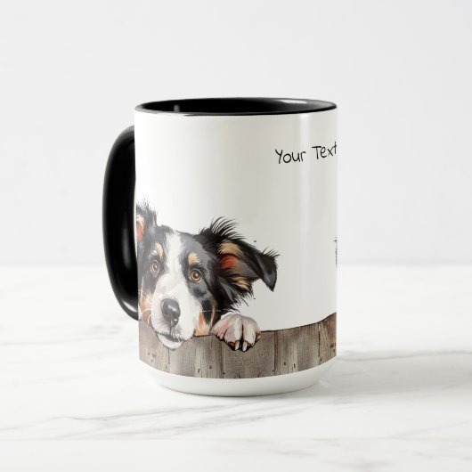 Border Collie Dog Mok (Voorkant links)
