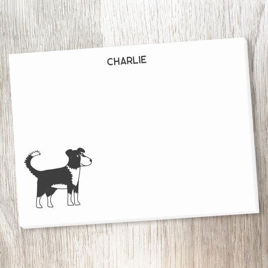 Border Collie Dog Persoonlijke naam Post-it® Notes