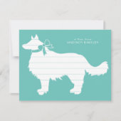 Border Collie Dog Puppy Bedankkaart (Voorkant)