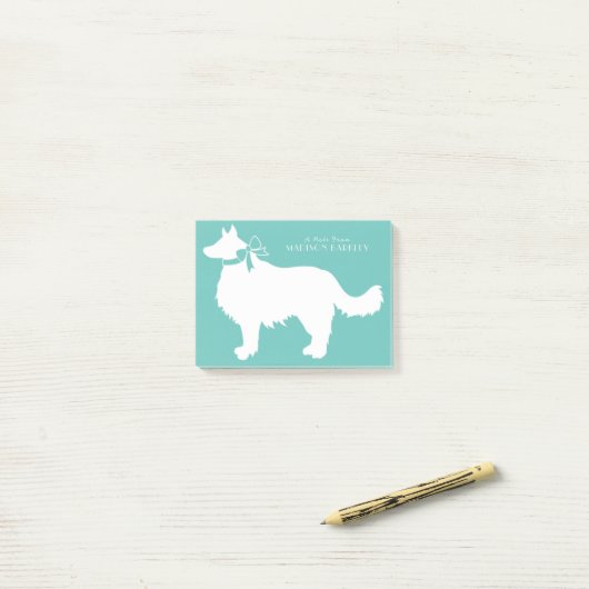 Border Collie Dog Puppy Post-it® Notes (Op bureau)