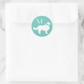 Border Collie Dog Puppy Ronde Sticker (Tas)