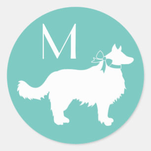 Border Collie Dog Puppy Ronde Sticker