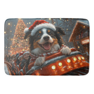 Border Collie Dog Roller Onderzetter Kerst Badmat