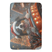 Border Collie Dog Roller Onderzetter Kerst Badmat (Voorkant Verticaal)
