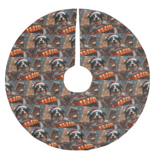 Border Collie Dog Roller Onderzetter Kerst Kerstboom Rok