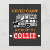 Border Collie Dog Shirt Funny RV Camping Travel Briefkaart (Voorkant)