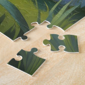 Border Collie Dog Spring Bloemen Schilderen Legpuzzel (Zijkant)