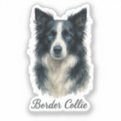 Border Collie dog Sticker (Voorkant)