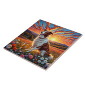 Border Collie Dog Tegeltje (Zijkant)