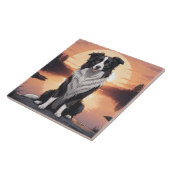 Border Collie Dog Tegeltje (Zijkant)